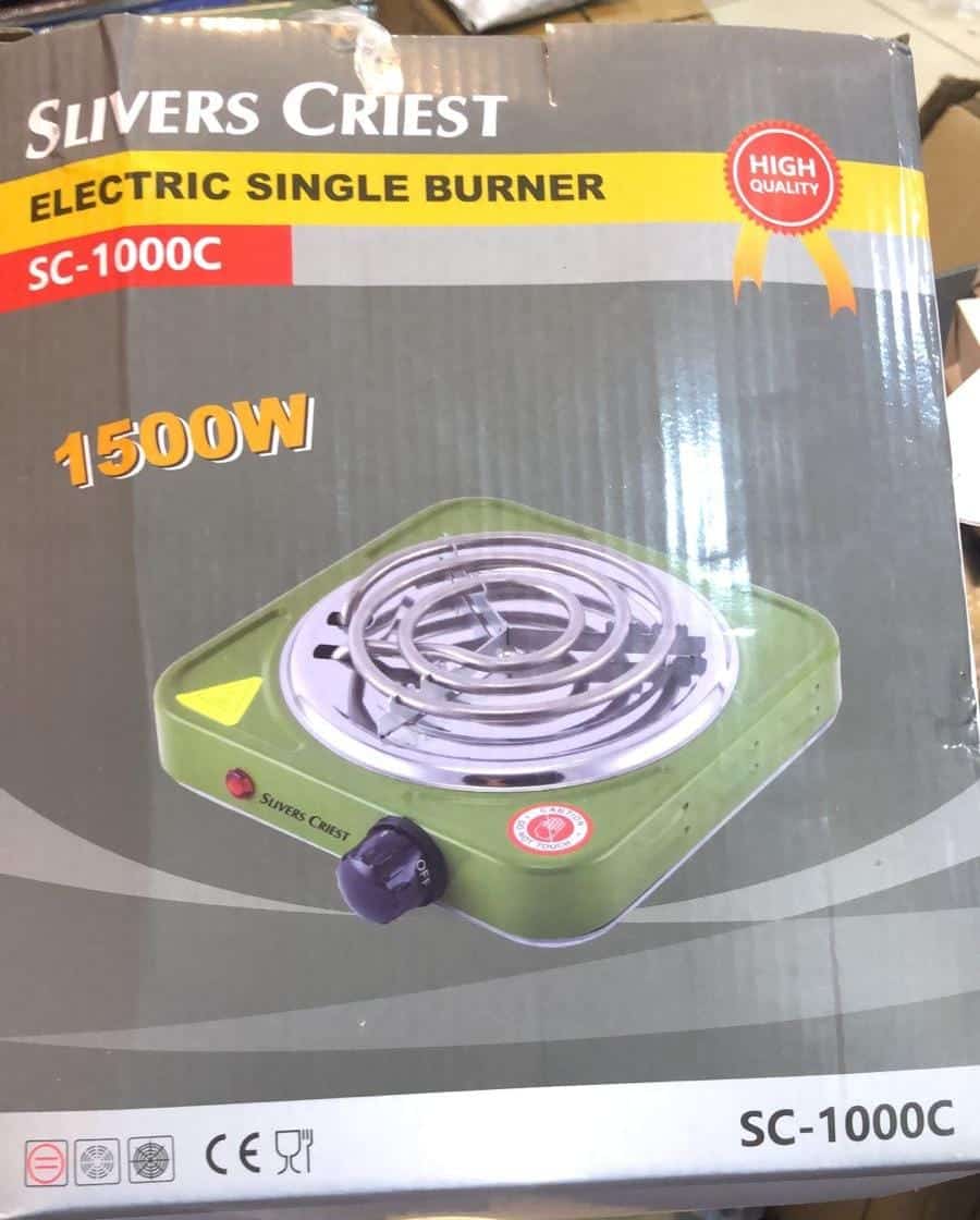 Standard Single electric stove silver criest