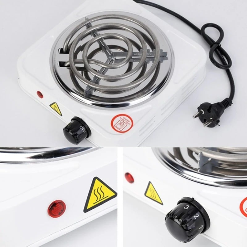 Standard Single electric stove silver criest
